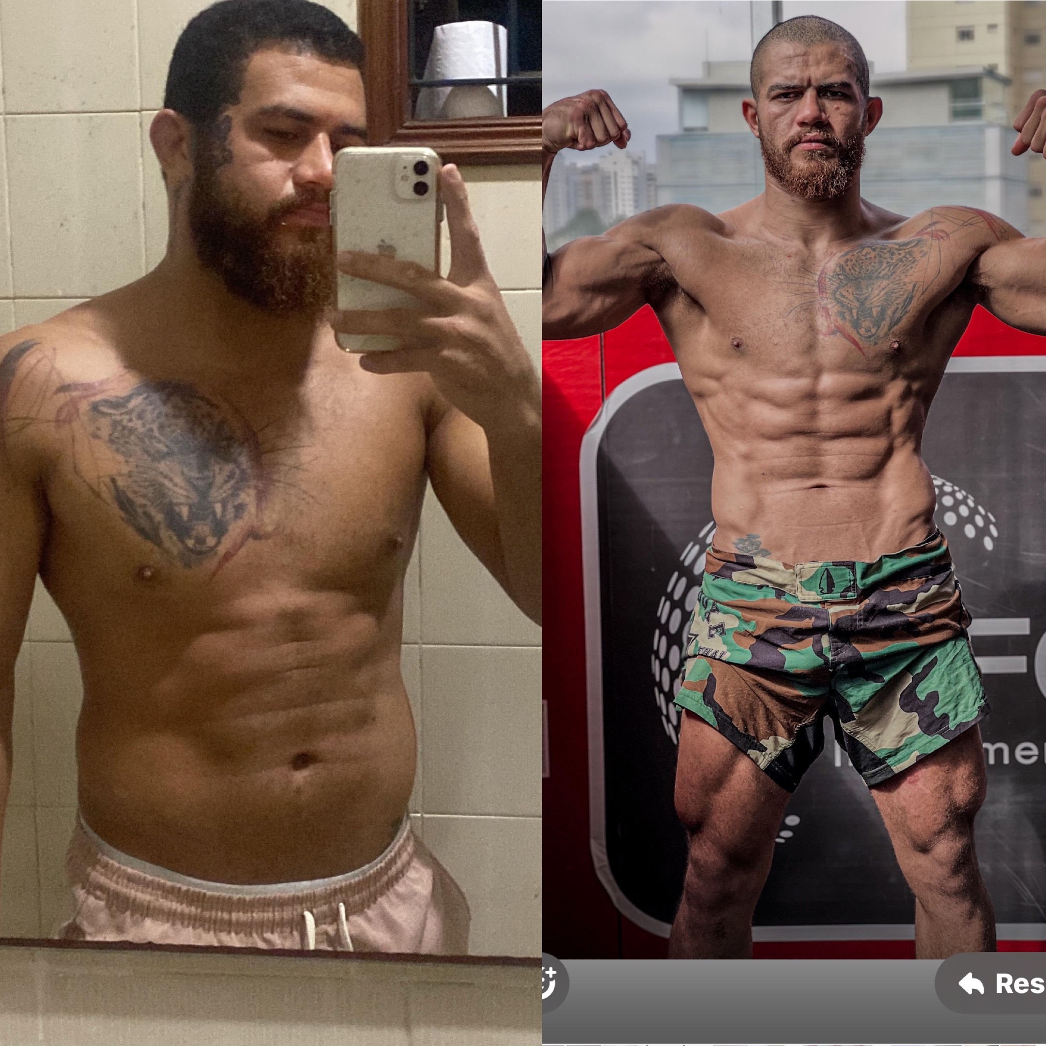 Resultado de aluno — antes e depois