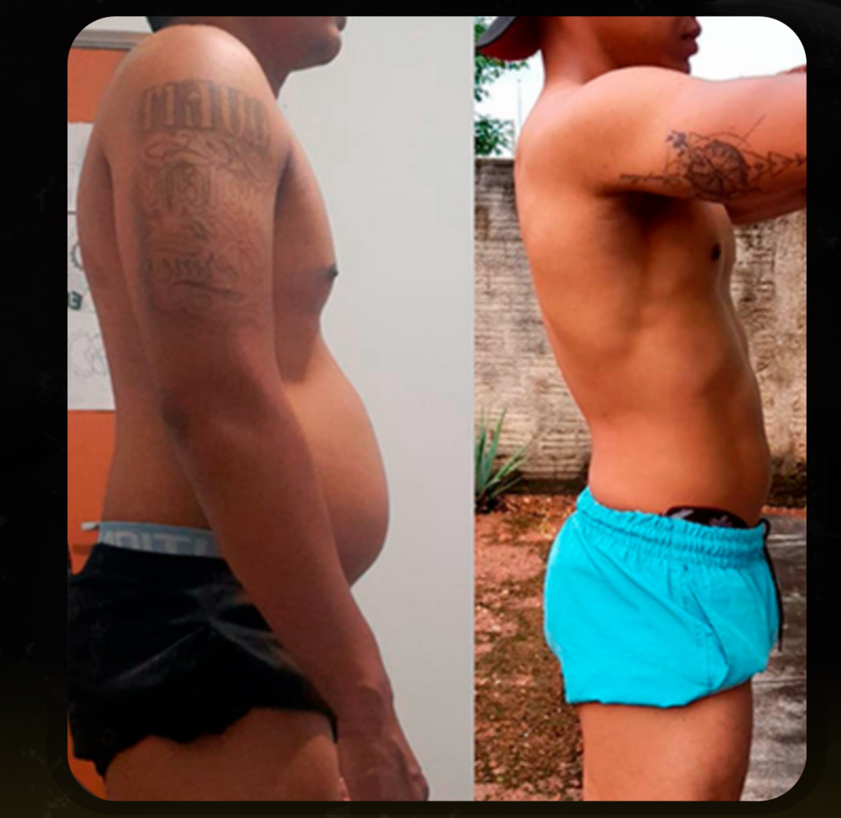 Resultado de aluno — antes e depois